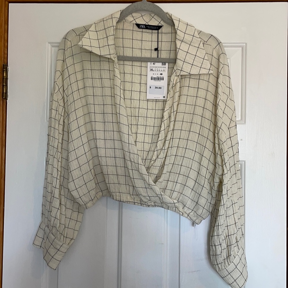Cropped Collared Zara Blouse